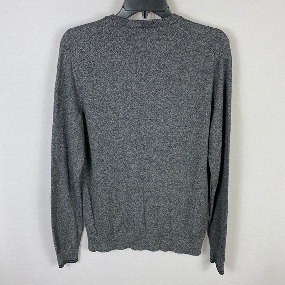 Calvin Klein Mens Extra Fine Merino Pullover Sweater in Black/Gray Size Small - Picture 7 of 7